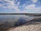 Najpierw zerknlismy na jezioro Sarbsko, pomost, ktry pamitalimy z poprzednich wizyt uleg biodegradacji.