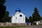 Jaczno... doszliśmy do wybudowanej w latach 90. XX wieku cerkwi Zmartwychwstania Pańskiego.