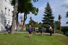 Supraśl. Najpierw przeszliśmy nad rzekę Supraśl, do krzyża upamiętniającego założycieli monasteru.